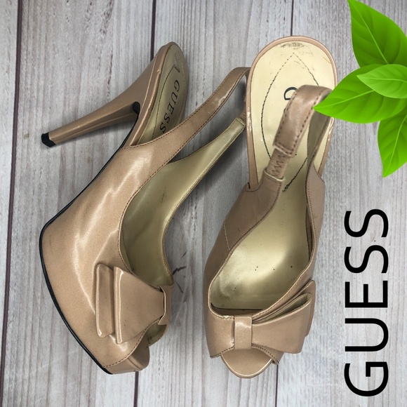 Guess Blush Beige Nude High Heel Size 7.5 - Picture 1 of 8